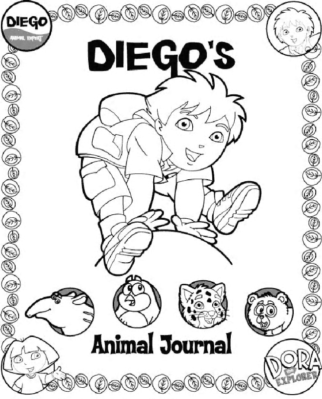 Plansa de colorat cu Diego 24 17